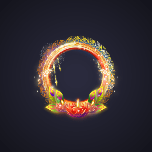 Diwali Diya Glow Frame
