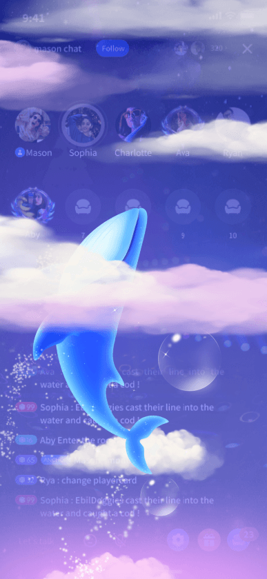 Dreamy Blue Whale