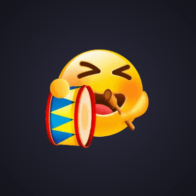 Drumming Laugh Emoji