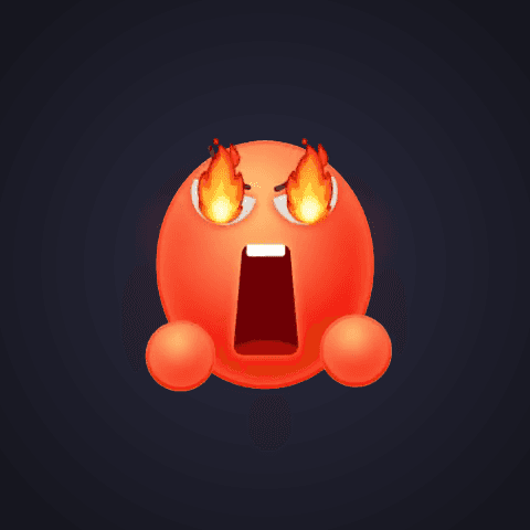 Fiery Angry Emoji