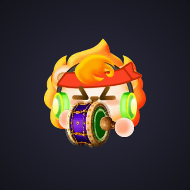 Fiery Drummer Emoji