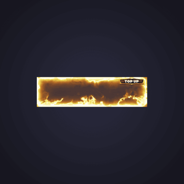 Fiery Gold Level Badge Flame