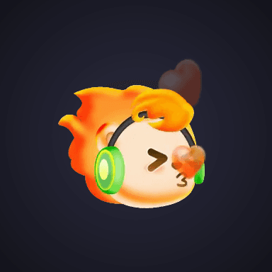 Fiery Headphone Kiss Emoji