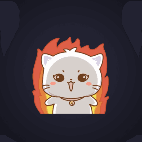 Fiery White Cat