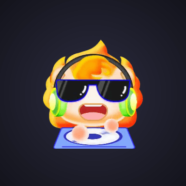 Flaming DJ Emoji