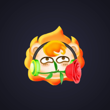 Flaming Headset Rose Emoji