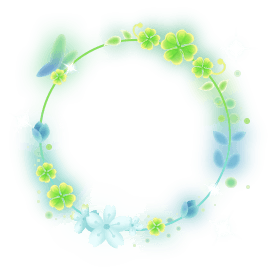 Floral Green Wreath Frame