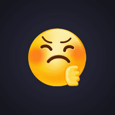 Frustrated Yellow Emoji