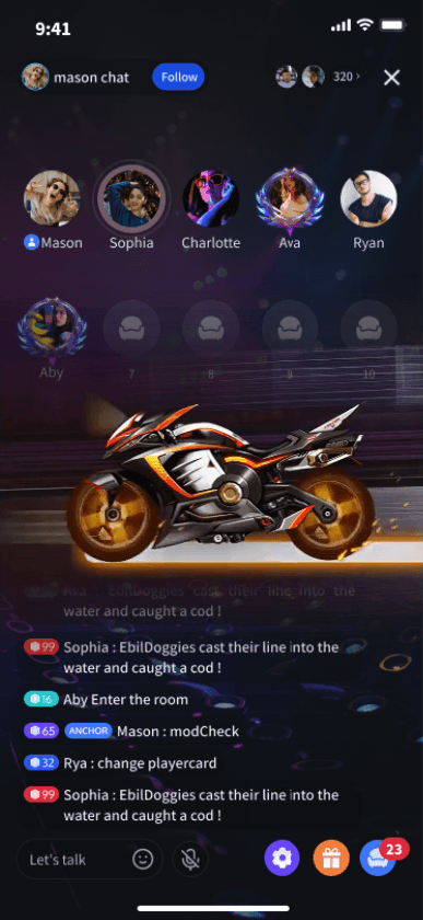 Futuristic Racing Motorcycle