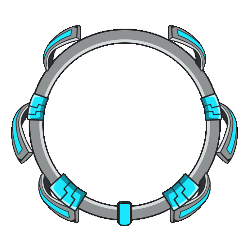 Futuristic Blue Circuit Frame