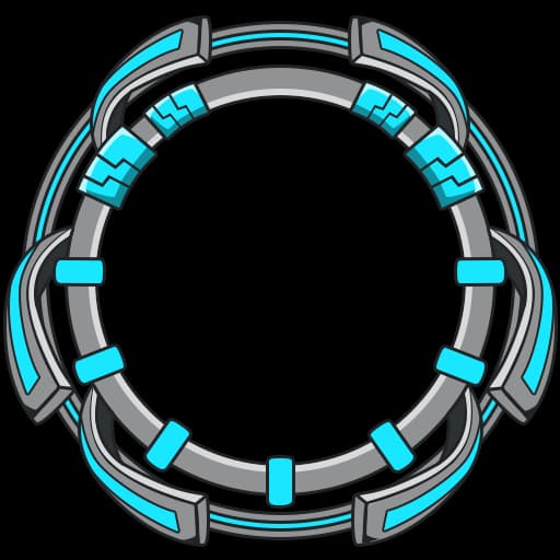 Futuristic Neon Blue Frame