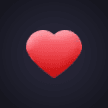 Glossy Red Heart