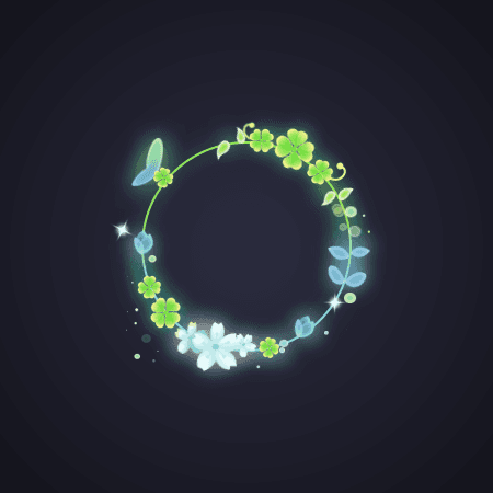 Glowing Clover Ring Frame