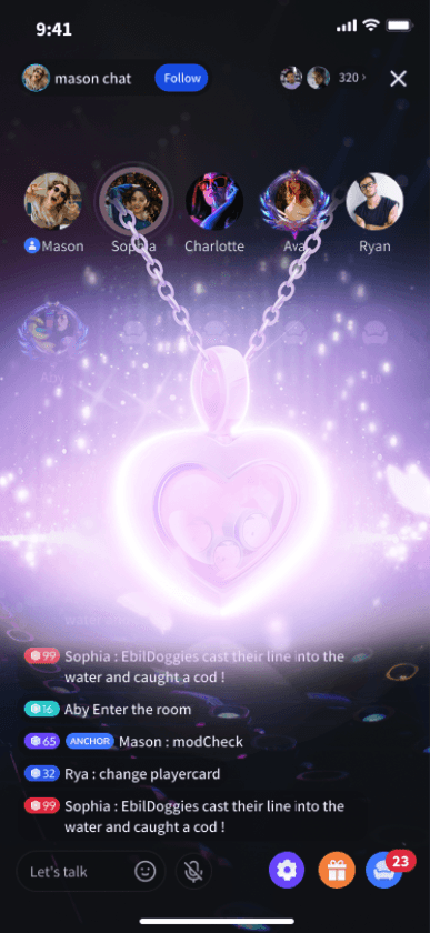 Glowing Heart Necklace