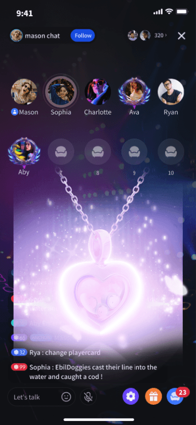 Glowing Heart Necklace