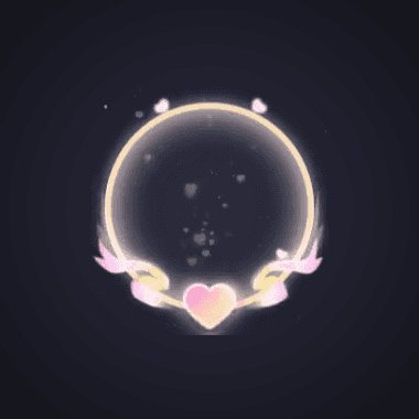 Glowing Heart Ribbon Frame