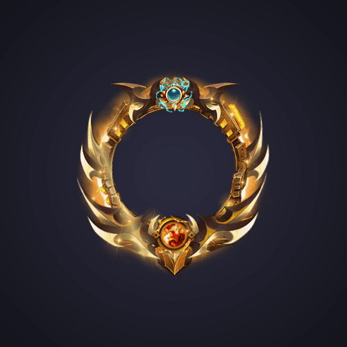 Golden Flame Crest Frame
