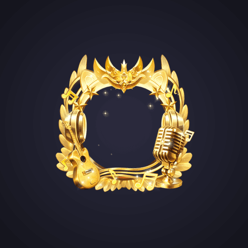 Golden Music Crown Frame
