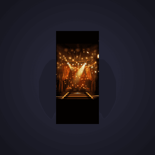 Red Golden Theater Stage