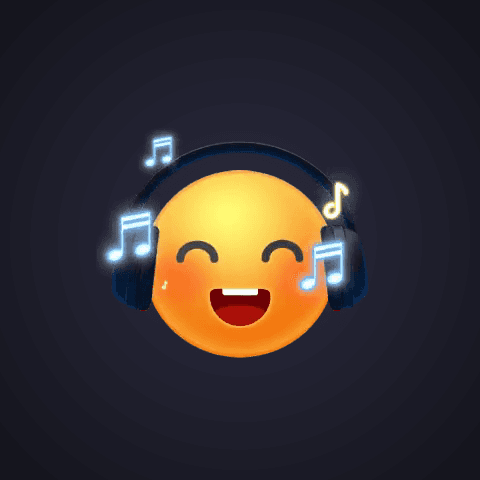 Happy Music Emoji