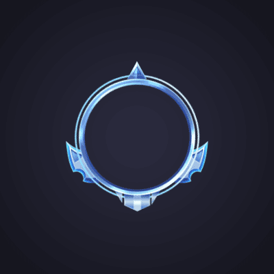 Icy Blue Shield Frame