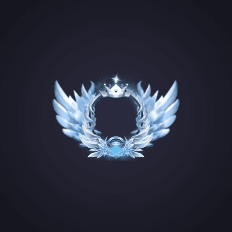 Icy Blue Winged Badge