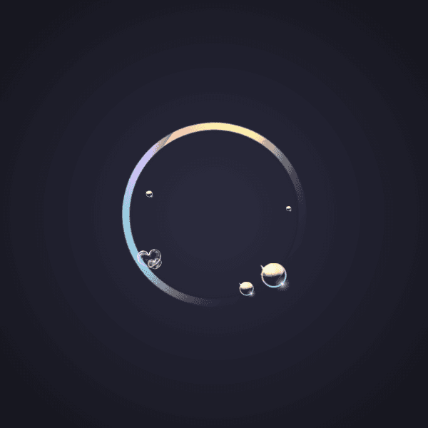 Iridescent Bubble Frame