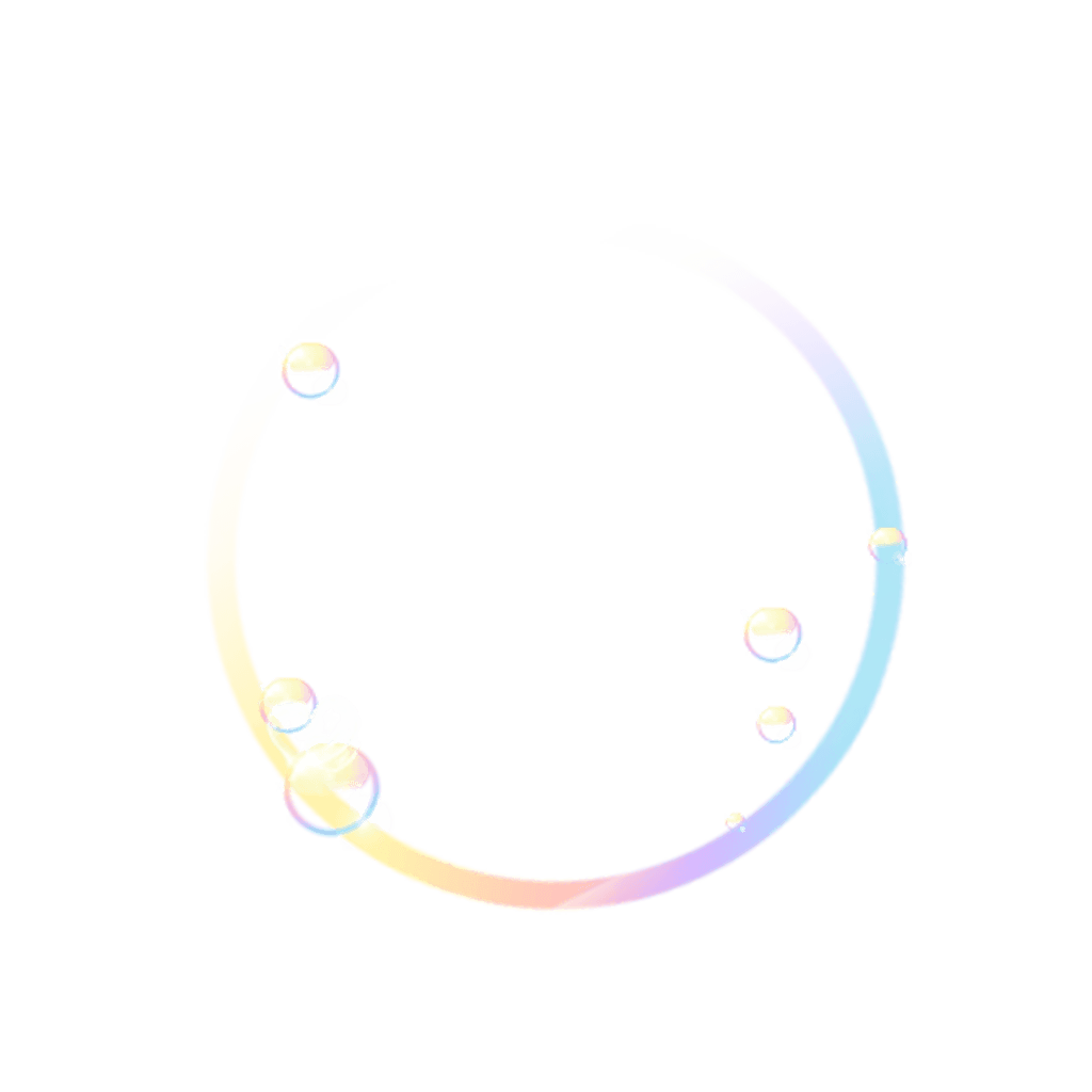 Iridescent Bubble Ring Frame