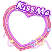 Kiss Me Neon Sign Frame
