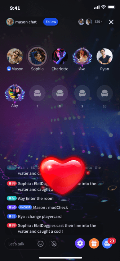 Glowing Red Heart