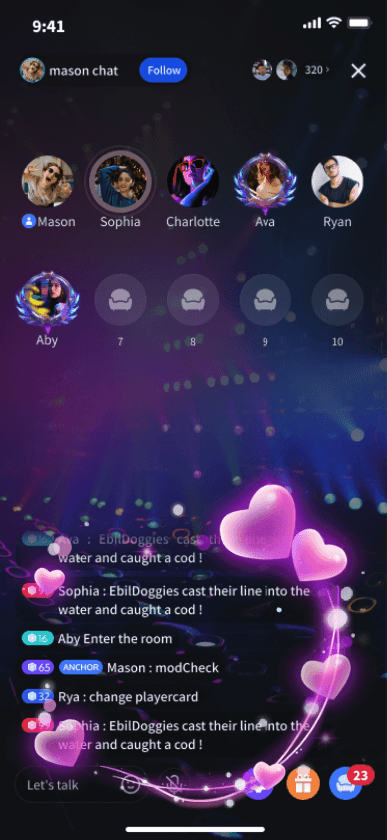 Pink Heart Glow Frame