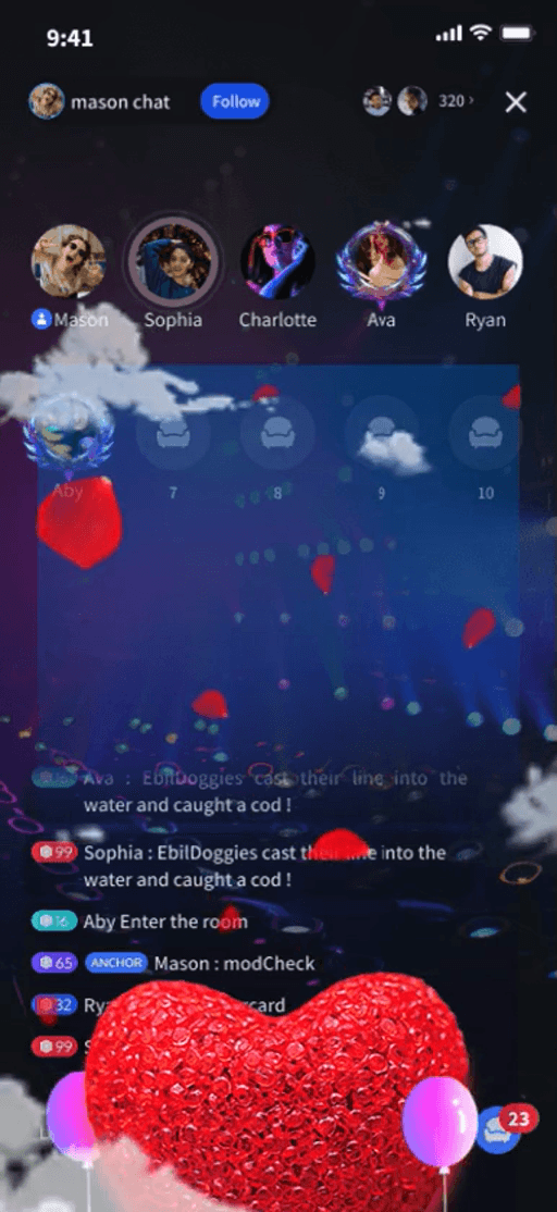 Red Heart Balloon Couple