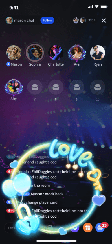 Glowing Love Lock Frame