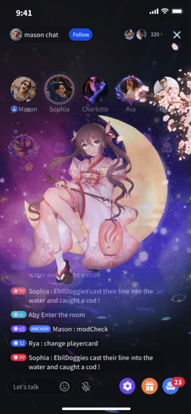 Moonlit Kimono Girl