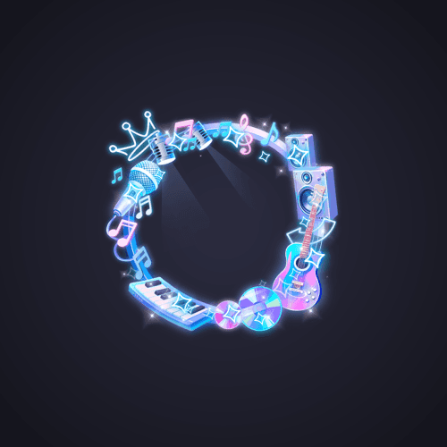 Music Neon Frame
