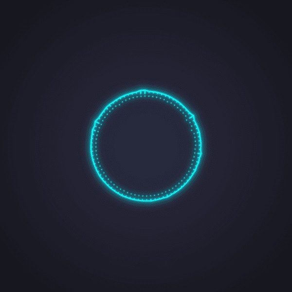 Neon Blue Soundwave Frame