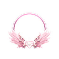 Pink Winged Heart Frame