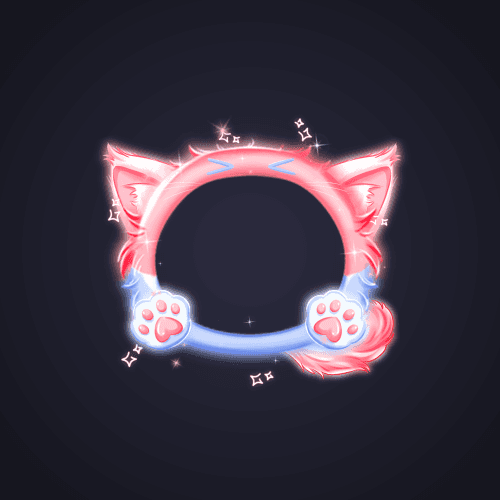 Pink Cat Face Frame