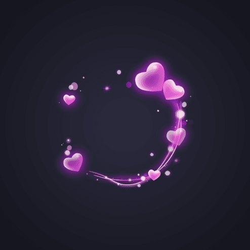 Pink Heart Glow Frame