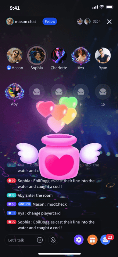 Pink Heart Jar