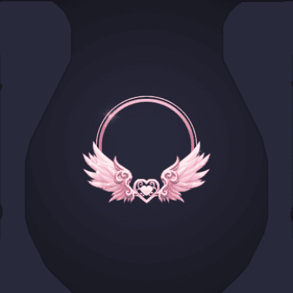 Pink Heart Wings Frame