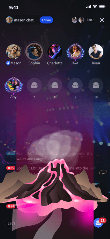 Pink Lava Volcano