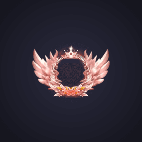 Pink Winged Heart Badge