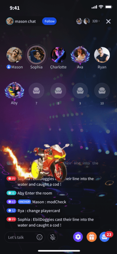 Red Flaming Motorcycle