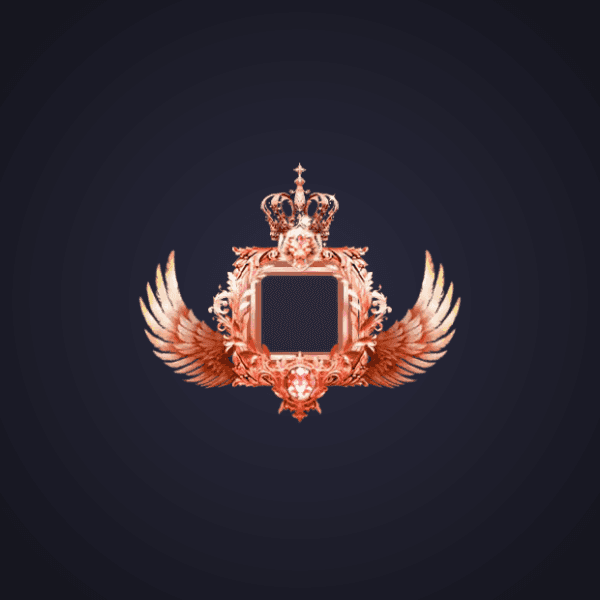 Rose Gold Winged Emblem