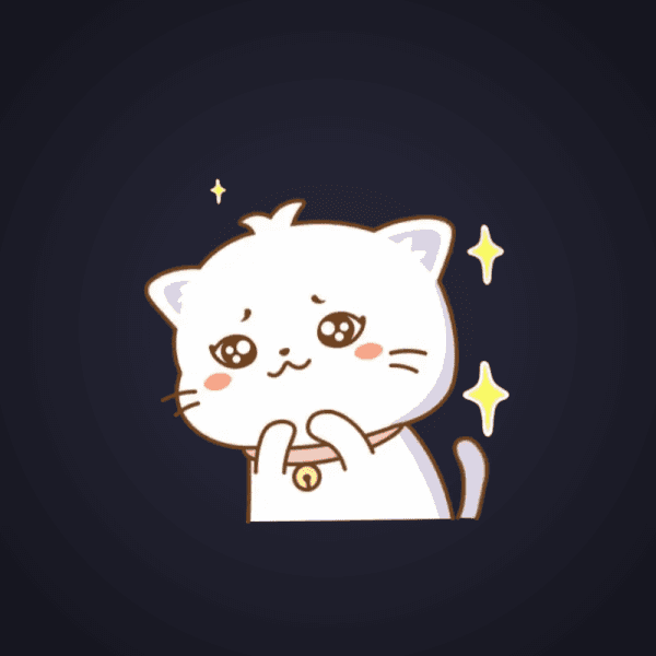 Shy White Cat