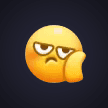 Skeptical Yellow Emoji