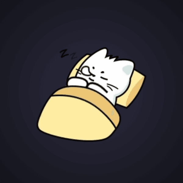 Sleeping White Cat