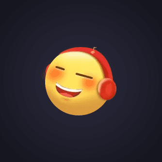 Smiling Emoji With Headphones