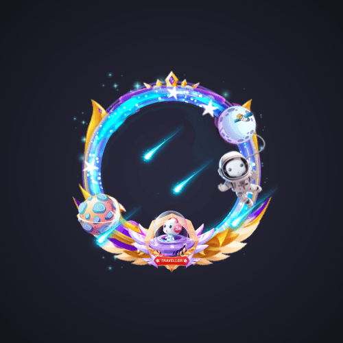 Space Traveler Badge Frame